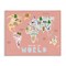 Stupell Industries Kid's Map Of World Pink Canvas, design by Carla Daly